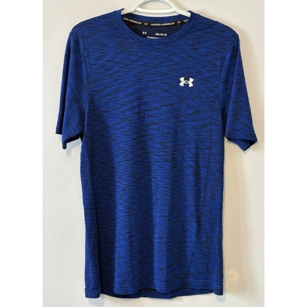 Under Armour Men's MD M M Blue Heathered Seamless‎ Fitted T Shirt Tech